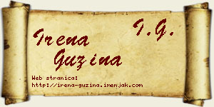 Irena Guzina vizit kartica